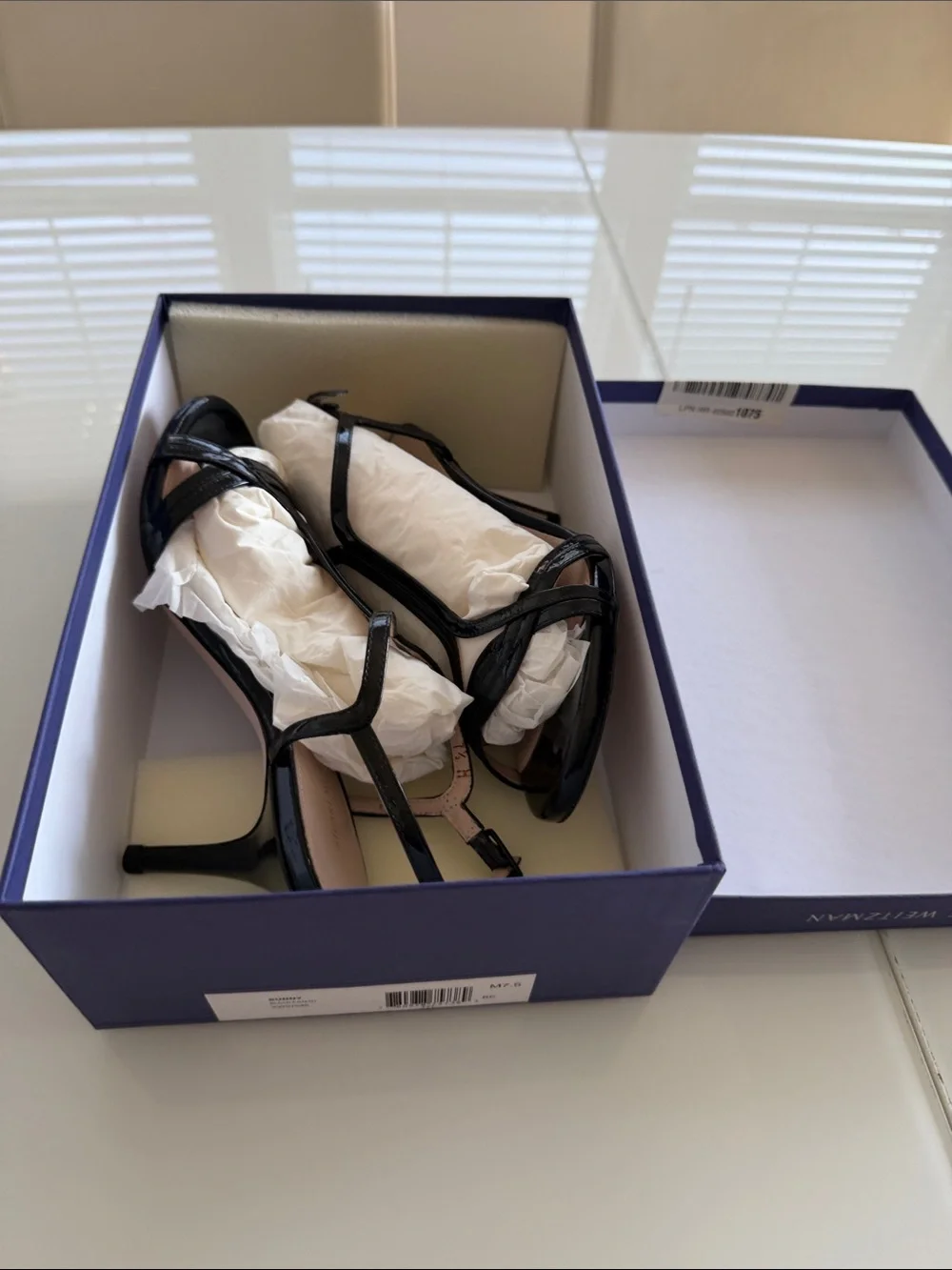 Stuart Weitzman Sunny Black Patent Dress shoes sz 7.5 NEW